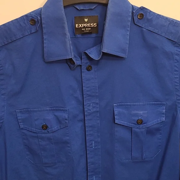 Express MK2 Military collar dress shirt - Picture 2 of 7
